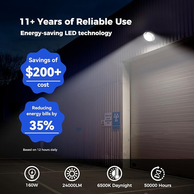 AIKVSXER LED Barn Light 160W Dusk to Dawn LED Outdoor Area Security Light - Image 2