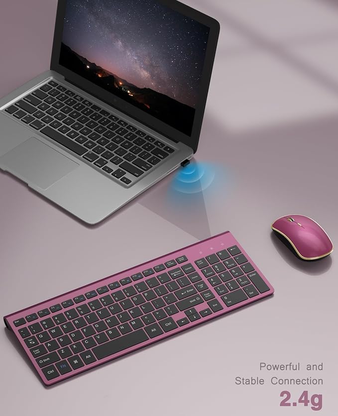Wireless Keyboard Mouse Combo, J JOYACCESS 2.4G Compact and Ultra Slim Wireless - Image 4
