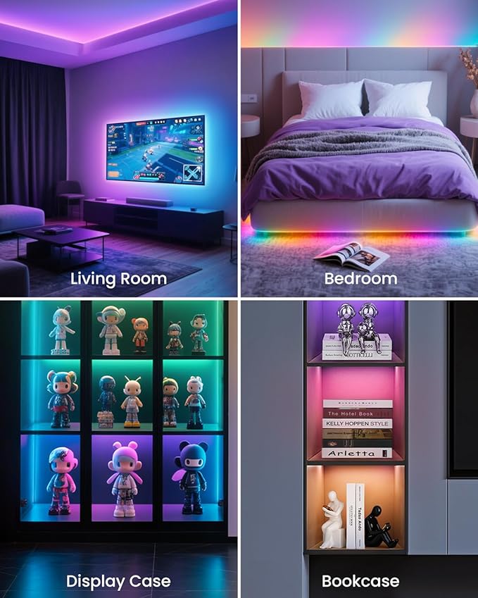9.84ft RGB+IC LED Lights for 32-43 Inch TV, Backlight Strip Behind TV - Image 6
