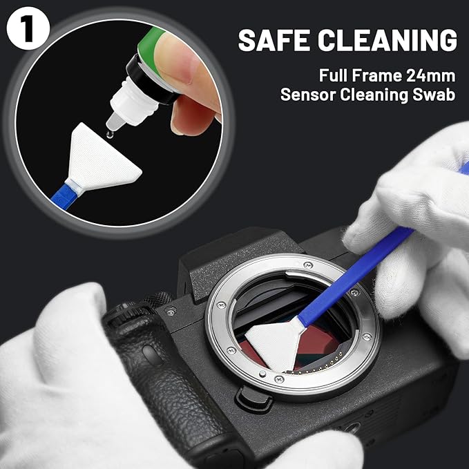 Camera Lens Cleaning Kit with Pro 10x Sensor Swabs, Sensor Cleaner, Compatible - Image 2