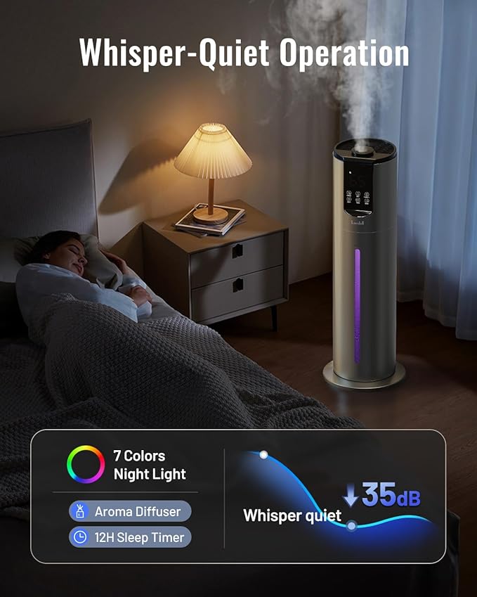 Lacidoll 8L Humidifiers for bedroom, Humidifiers large room up to 500 sq ft - Image 5