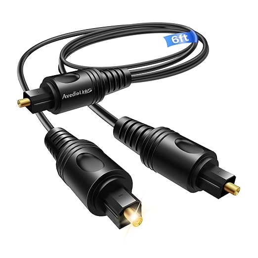 avedio links Digital Audio Splitter 1 in 2 Out 6ft, Toslink Digital Fiber Optic by avediolinks