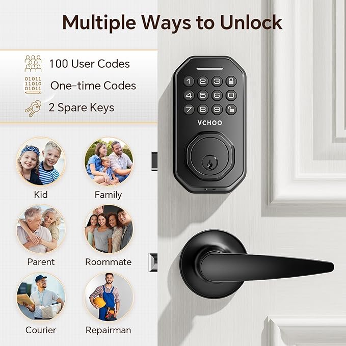 VCHOO Keyless Entry Door Lock Set Smart Locks - Image 3