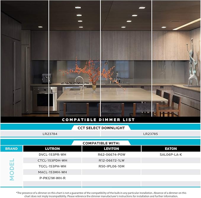 LUXRITE 4 Inch Square Recessed LED Can Lights, CCT Color Temperature Selectable - Image 5