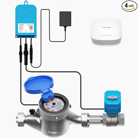 NSF Certified Pulse Meter + Shutoff Valve Kit, FlowSmart Controller YS5006 by YoLink