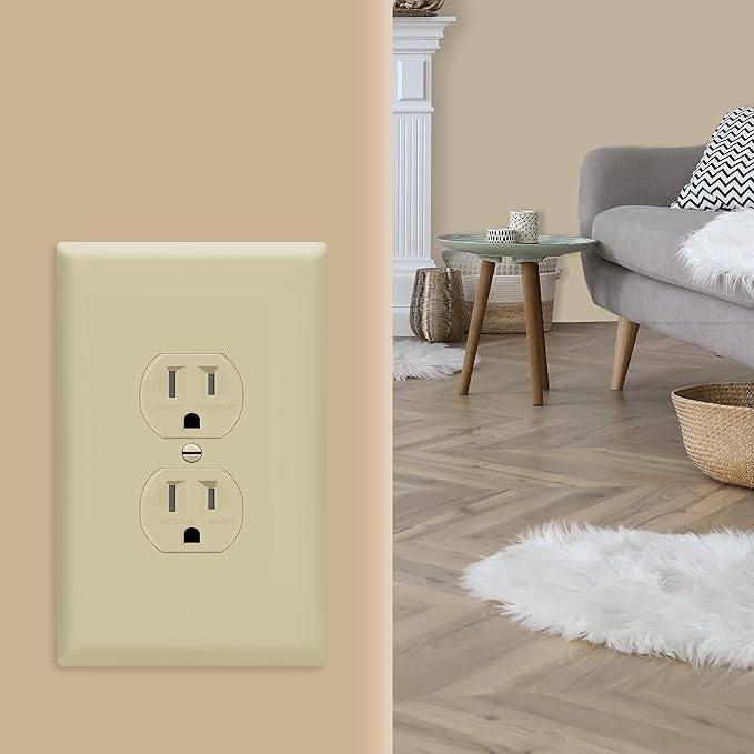 ENERLITES Duplex Receptacle Outlet Wall Plate, Jumbo Electrical Outlet Covers - Image 7