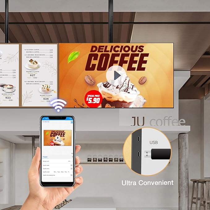 Canlarriz Digital Signage Display 65 inch Wall Mount Digital Menu Board - Image 6