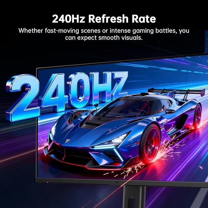 KTC 24.5 Inch 240Hz Gaming Monitor, FHD 1080p Fast IPS Computer Monitor - Image 2