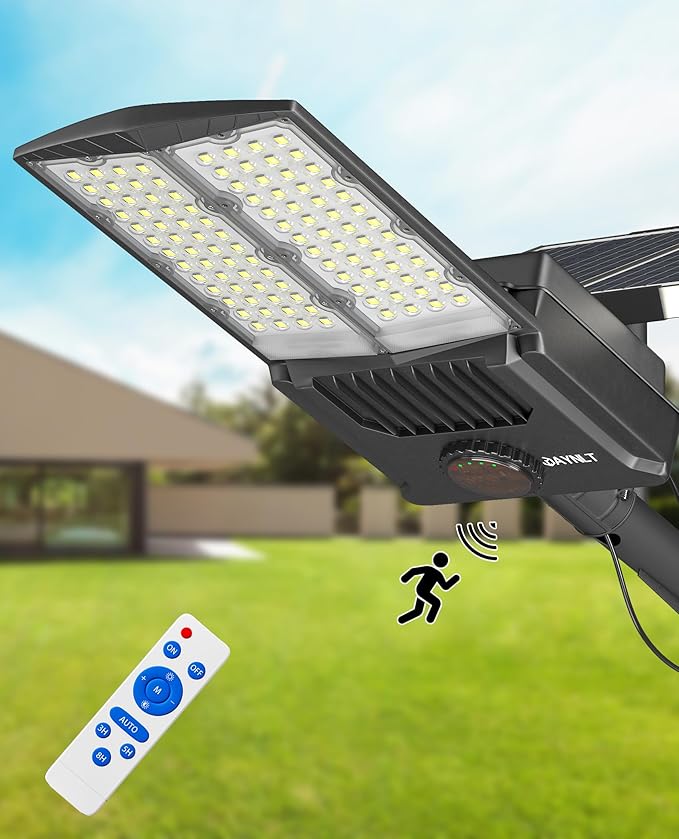 JAYNLT Y-9000W Solar Street Lights Outdoor, 6500K 700000LM High Power Parking by JAYNLT