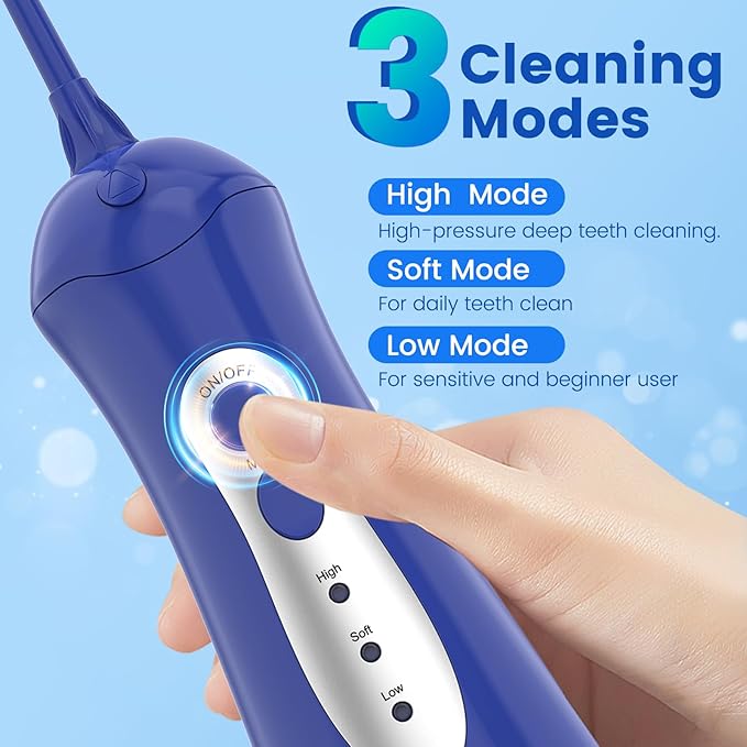 WellLeo Water Flossers for Teeth, Portable Oral Irrigator Rechargeable Water - Image 2