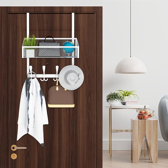Kaiferty Over The Door Hooks Organizer, Coat Rack Over The Door Storage Hanger - Image 3