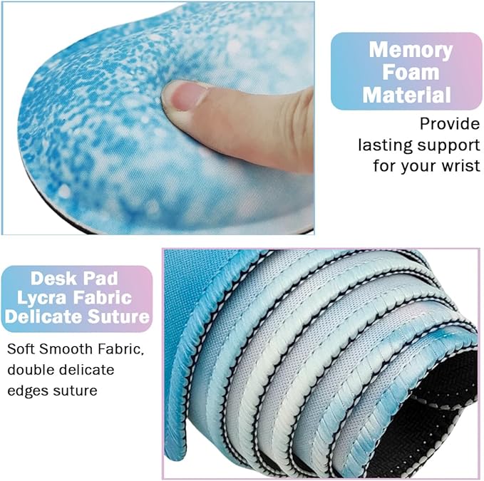 4-in-1 Large Gaming Mouse Pad, Keyboard Wrist Rest Pad & Wrist Support Mousepad - Image 4
