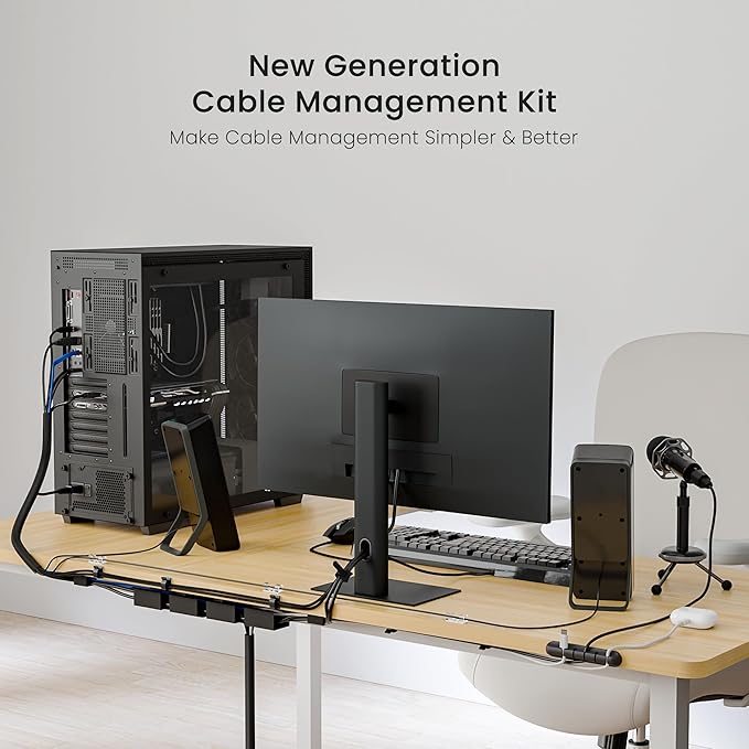 EUREKA ERGONOMIC Metal 316 PCS Cable Management Organizer Kit Cable Raceways - Image 2