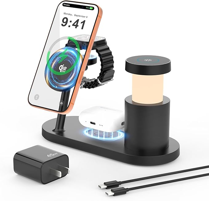 JOYANDRO MagSafe Charger Compatible, 4-in-1 Charging Station, Qi2.2 25W by Unknown
