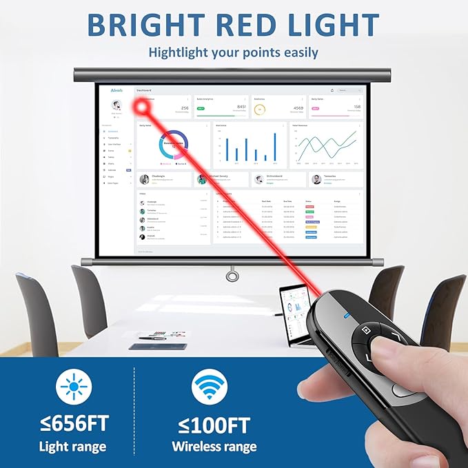 2IN1 Laser Pointer Digital Presentation Clicker on TV Screen w USB Flash Drive - Image 5