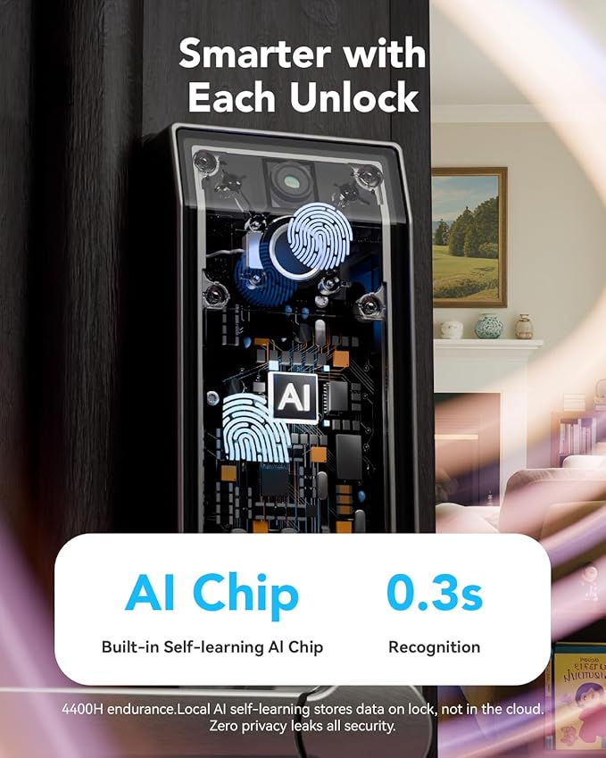 Smart Lock Doorbell Fingerprint Smart Door Lock Deadbolt - Image 6