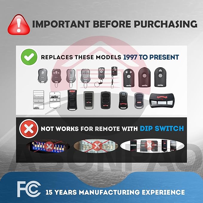 2X Genie Garage Door Opener Remote GITR-3 OCDTR-3 IntelliCode【10-Year-Warranty】 - Image 2