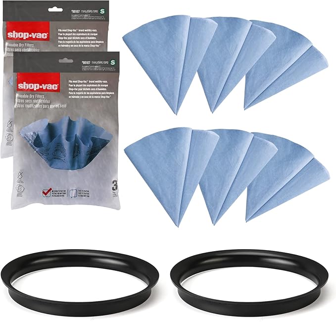 Shop-Vac 90107 Paper Disc Filter Reusable by Shop-Vac