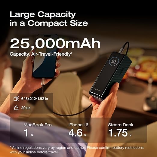 EF ECOFLOW Rapid Power Bank 25, 170W Portable Charger - Image 5
