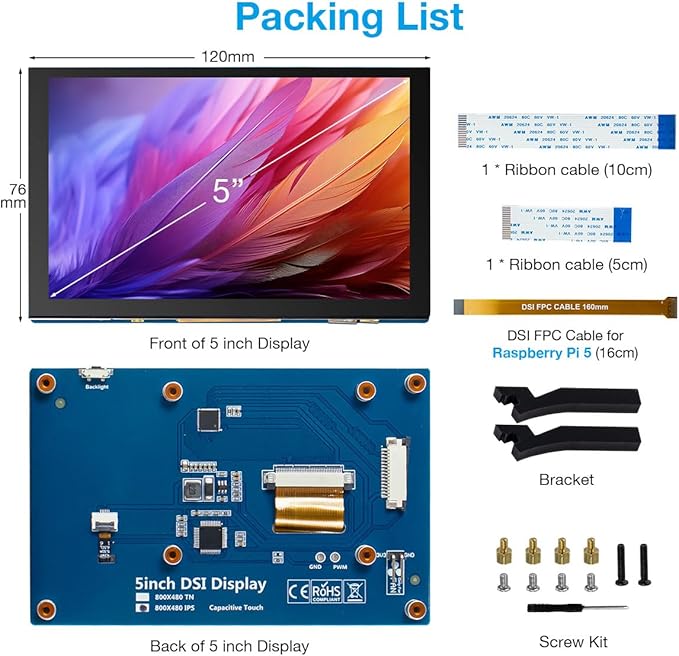 Hosyond 5 Inch Touchscreen IPS MIPI DSI Display Compatible - Image 7