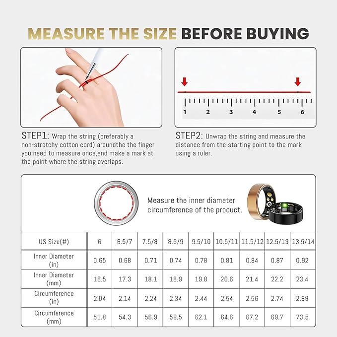 Smart Ring for Women Men, Health Tracker - Image 2