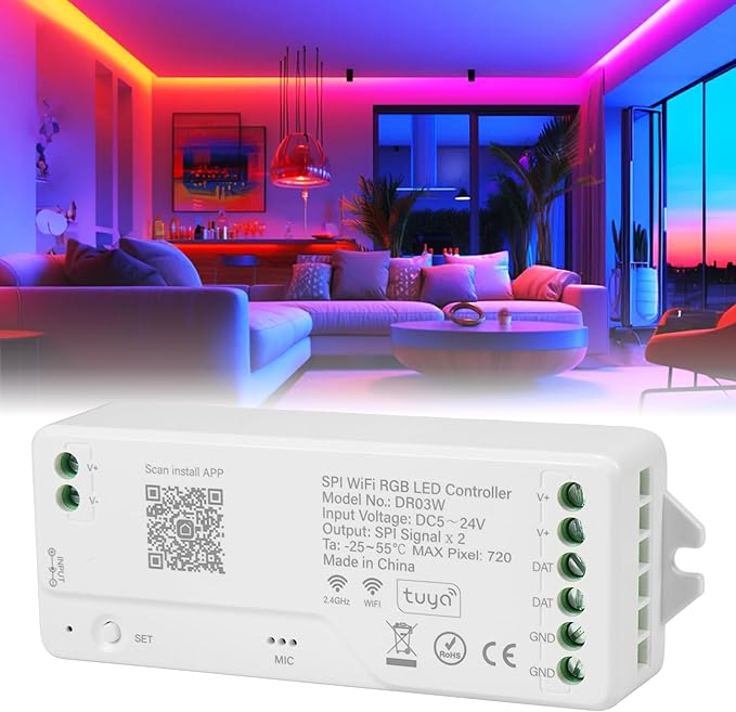 XXK DR03W WiFi SPI 5~24V RGB Controller by XXK