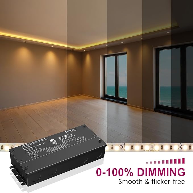 EMITEVER Dimmable Led Driver, 100W AC 100V-277V to DC 24V Transformer, 5-in-1 - Image 6