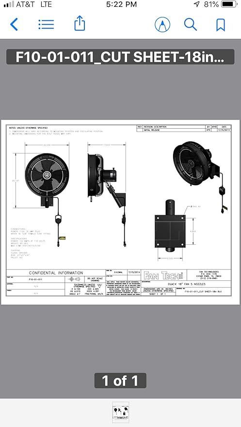 HydroMist Oscillating Wall Mounted Outdoor-Rated Fan, 3-Speed Cord Control - Image 8
