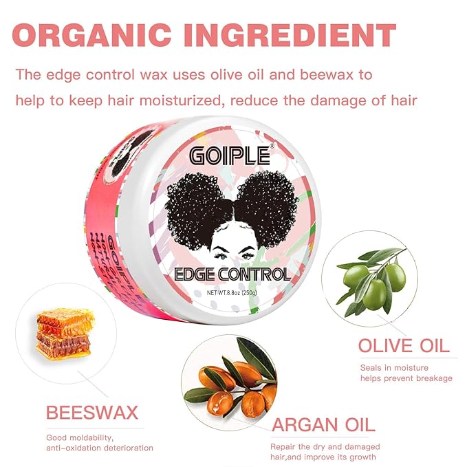 8.8oz Edge Control Wax for Women Strong Hold Non-greasy Edge Control Smoother - Image 2
