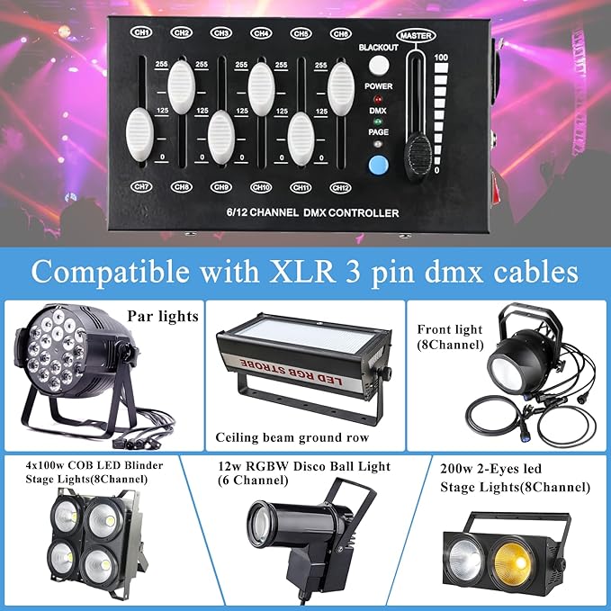 MAD OWL 12 Channel DMX dimming Controller, mini dj Lighting Controller - Image 3