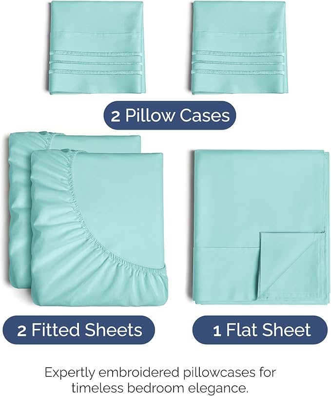 Split King Size 5 Piece Sheet Set - Image 2