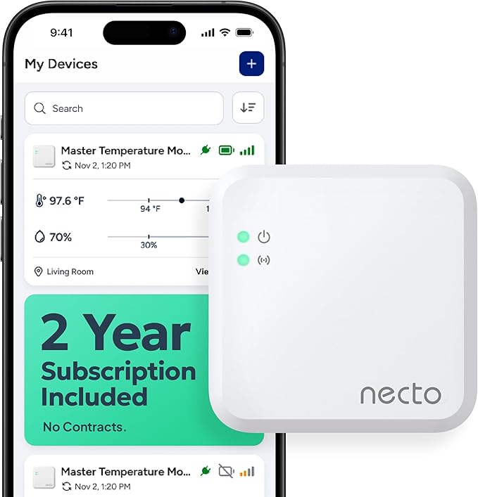 Necto Cellular Temperature Monitor- RV Pet Safety Temp Monitoring System. by NECTO