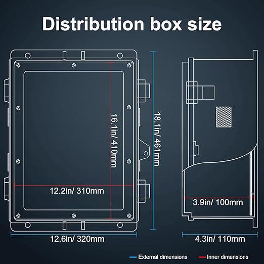 Namunanee Outdoor Electrical Junction Box, ABS Water Resistant Enclosure - Image 5