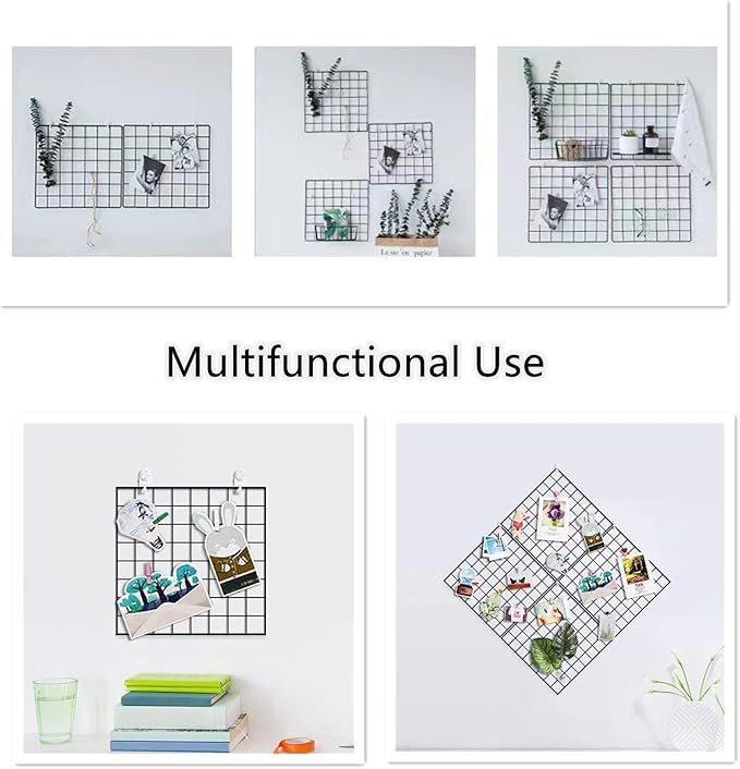 Feadily 4 Pack Metal Grid Wall Board, Photos & Pictures Display Board, DIY Home - Image 7