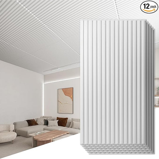Art3d 12-Pack Slat Design 3D Wall Panels by Art3d