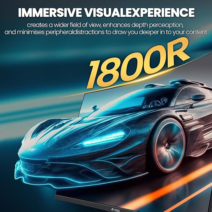 CRUA 32" Curved Gaming Monitor, 2K QHD 2560x1440P, 144Hz/165Hz Computer Monitors - Image 6