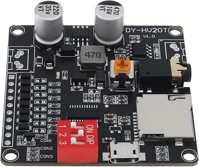 DiGiYes 20W Voice Playback Module DC 6-35V 24-bit DAC Output Support TF Card by DiGiYes