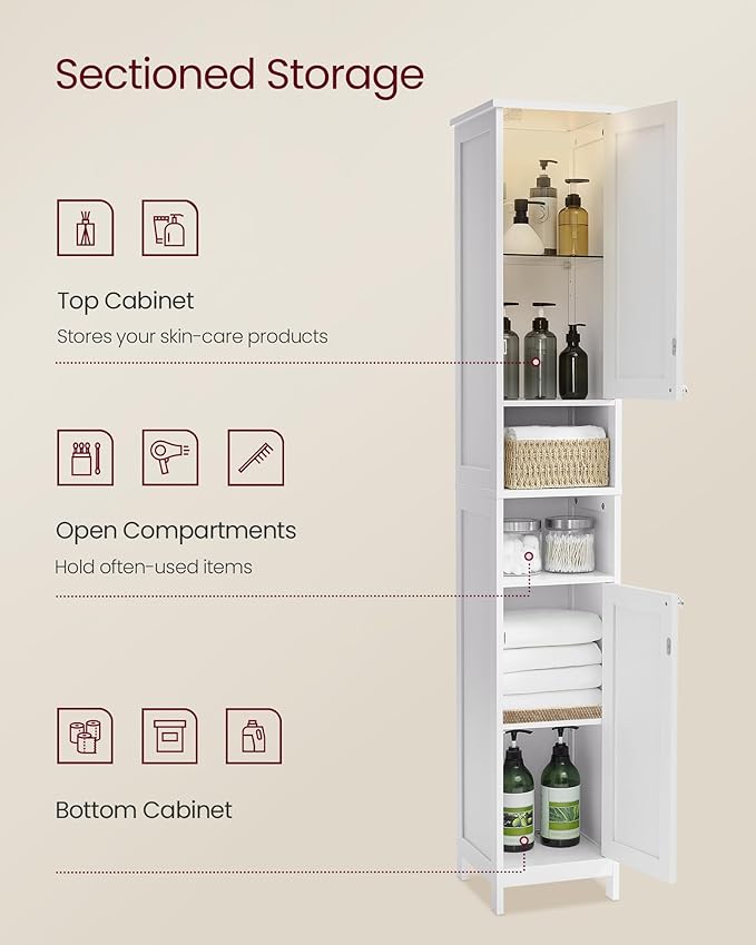 VASAGLE Tall Storage Cabinet - Image 5