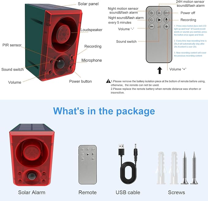 ChunHee Solar Outdoor Motion Sensor Alarm - Image 7