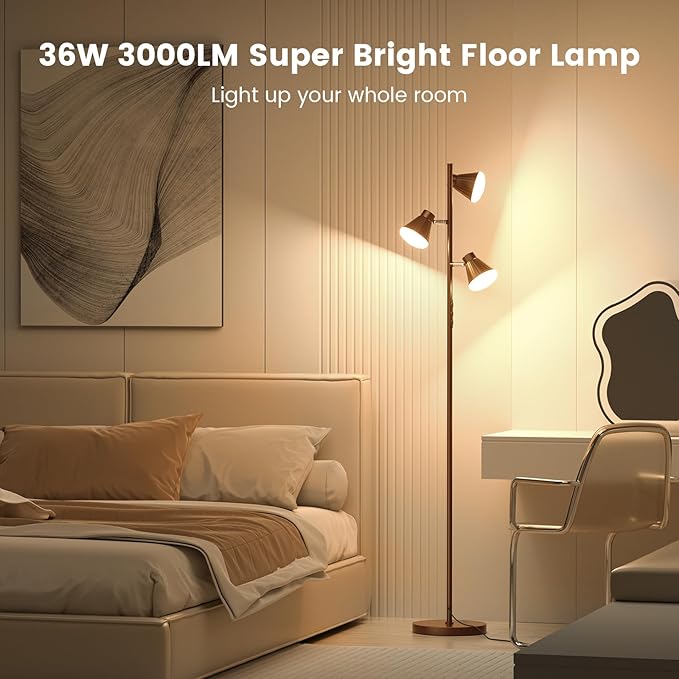 SIBRILLE 36W LED Tree Floor Lamp, Dimmable Tall Standing Lamp - Image 2