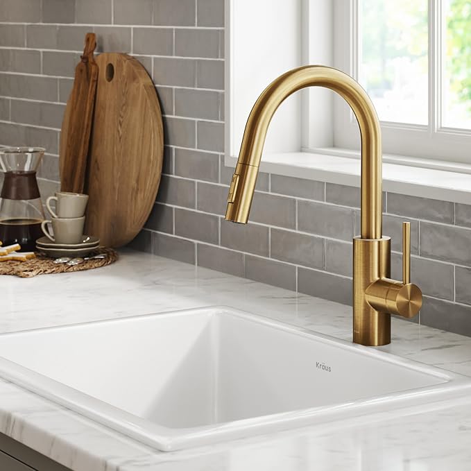 KRAUS Oletto Single Handle Pull Down Kitchen Faucet - Image 9