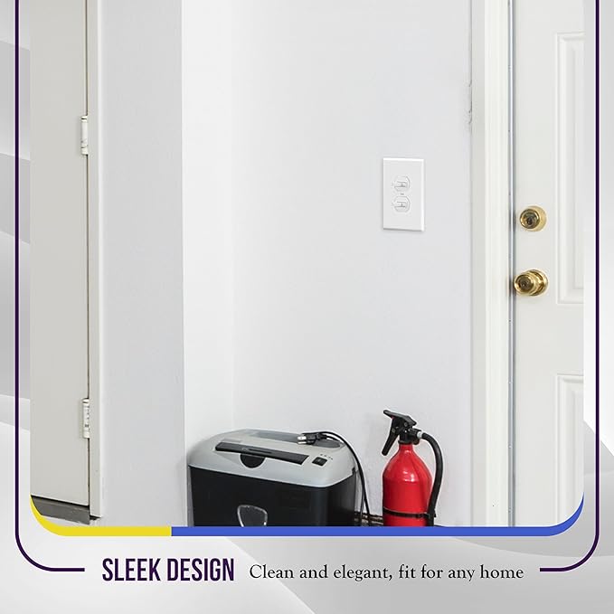 ENERLITES Jumbo Duplex Receptacle Outlet Wall Plate, Electrical Outlet Covers - Image 7