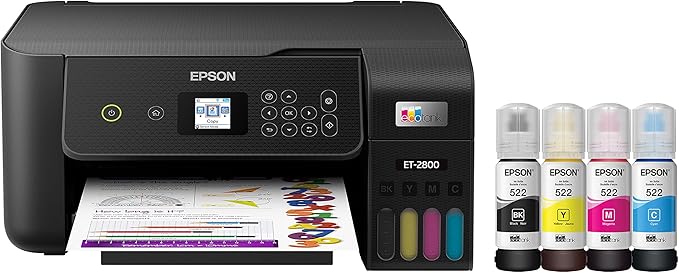 Epson EcoTank ET-2800 Wireless Color All-in-One Cartridge-Free Supertank Printer by Epson