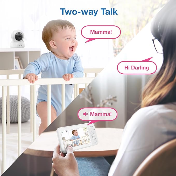 VTech Video Baby Monitor with 5" LCD Screen, Night Vision, 1000ft Range - Image 9