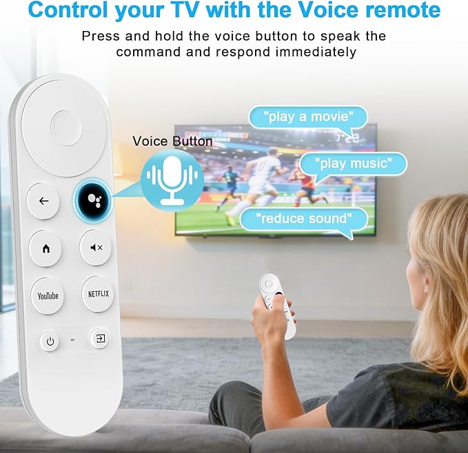 Replacement Voice Remote for Google-Chromecast-Remote, for Chromecast - Image 2