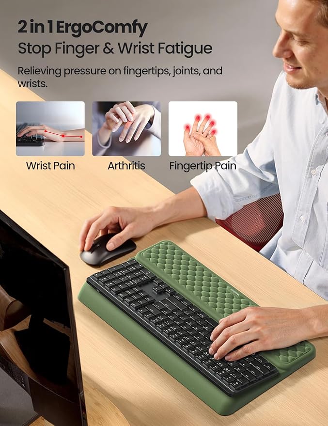 Vaydeer Wrist Rest with Keyboard Stand, Computer Wrist Support Pad, Ergonomic - Image 2
