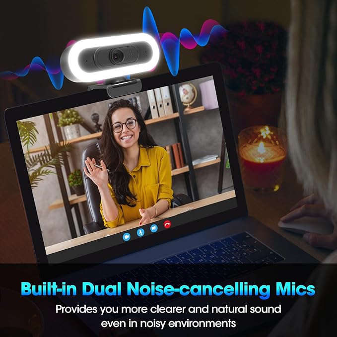ToLuLu Streaming Webcam 2K 50FPS Web Cam, LED RGB Webcam - Image 5