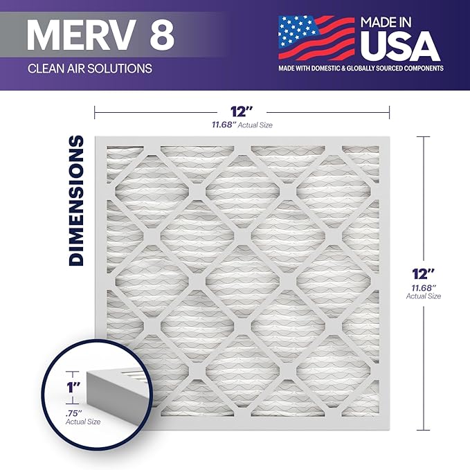 BNX TruFilter 12x12x1 Air Filter MERV 8 - Image 2