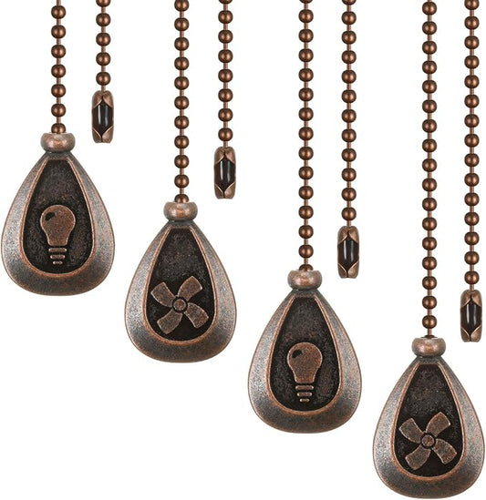 Patelai 4 Pieces Ceiling Fan Pull Chain Extender Ornament 12 Inch Ceiling Pull by Patelai