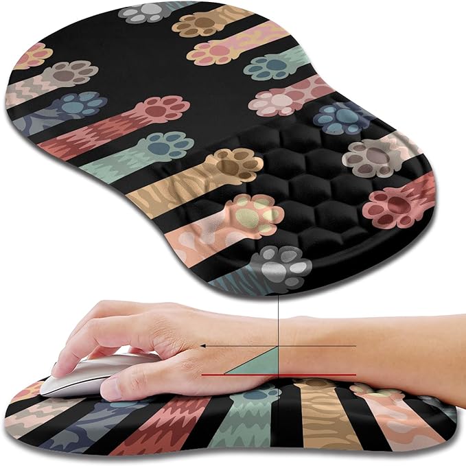Hokafenle Ergonomic Mouse Pad Wrist Support, Wrist Rest Mousepad by Hokafenle